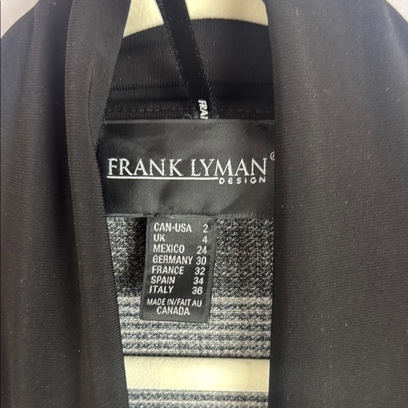 Vintage Frank Lyman Design Black and Gray Cardigan Sweater Size 2 - Picture 3 of 10